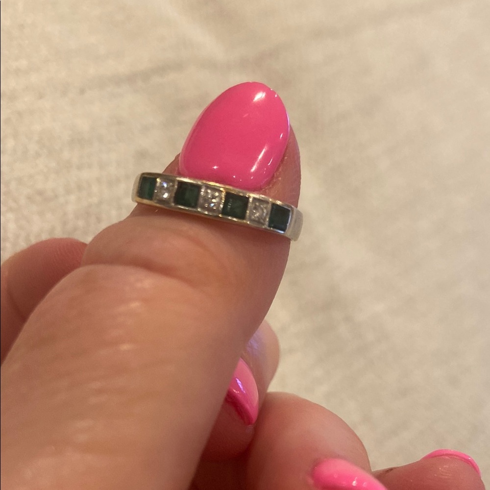 Emerald and Diamond Ring